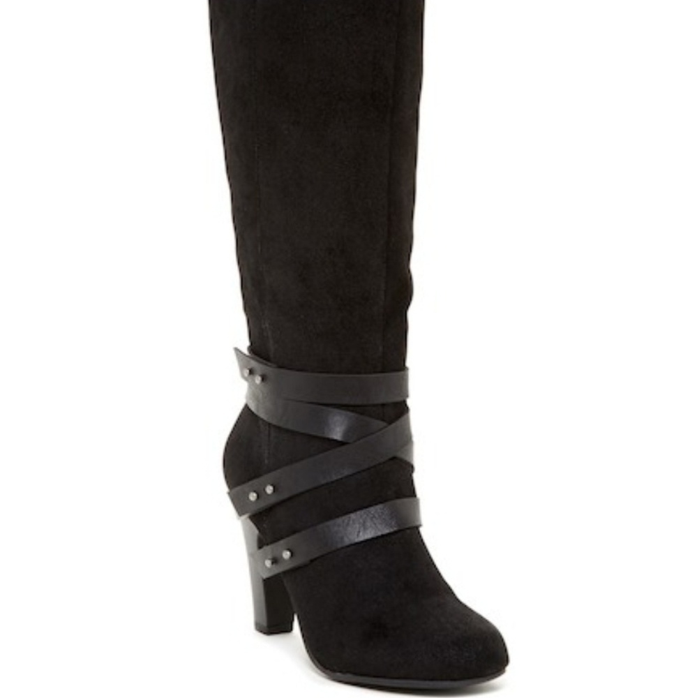 Black high heel Fergalicious boots